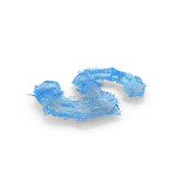 Blue Water Splash Capital Letter S On Ground PNG & PSD Images