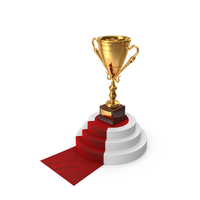 Cup And Podium With Carpet PNG & PSD Images