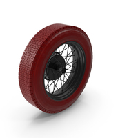 Red Retro Car Wheel PNG & PSD Images