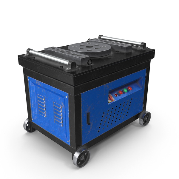 Rebar Bending Machine Blue Used PNG & PSD Images