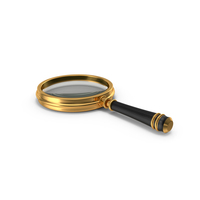 Gold Magnifying Glass PNG & PSD Images