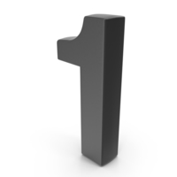 1 Number Stylish Black PNG & PSD Images