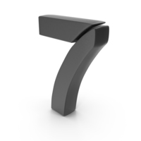 Black Stylish Number 7 PNG & PSD Images