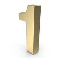 1 Number Stylish Gold PNG & PSD Images