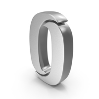 0 Number Stylish Silver PNG & PSD Images
