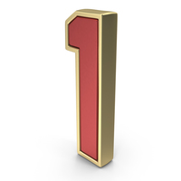 Dual Gold Number 1 PNG & PSD Images