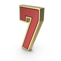 Dual Gold Number 7 PNG & PSD Images