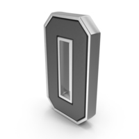 Dual Silver Number 0 PNG & PSD Images