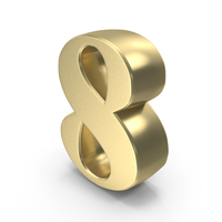 Number Simple 8 Silver PNG & PSD Images