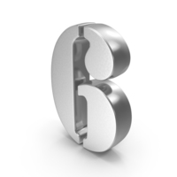Silver Number 6 PNG & PSD Images