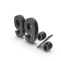 Black 99 Percent Sign PNG & PSD Images