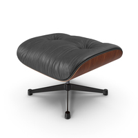 Eames Lounge Chair Walnut Black Ottoman PNG & PSD Images