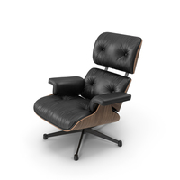 Eames Black Oak Lounge Chair PNG & PSD Images