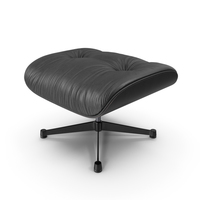 Eames Lounge Chair Black Ottoman PNG & PSD Images