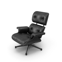 Eames Lounge Chair Black PNG & PSD Images