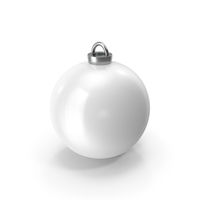 CHRISTMAS TREE BALL WHITE PNG & PSD Images