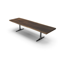 Wood Slab Dining Table PNG & PSD Images
