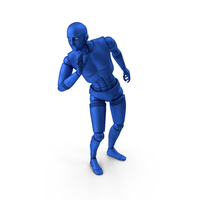 Blue Robot Man Whispers Sideway PNG & PSD Images