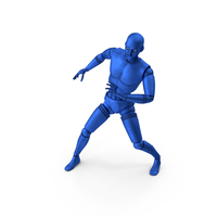 Blue Robot Man Dancing PNG & PSD Images
