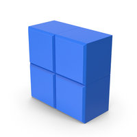 Blue Tetris O Block PNG & PSD Images
