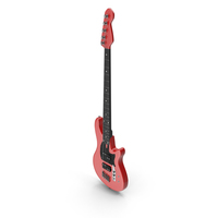 Red Bass Guitar PNG & PSD Images