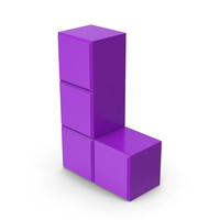 Purple Tetris L Block PNG & PSD Images