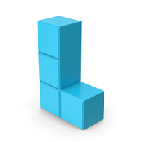 Blue Tetris L Block PNG & PSD Images