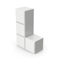 White Tetris L Block PNG & PSD Images