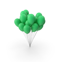 绿色气球PNG和PSD图像