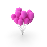 粉红色气球普通PNG和PSD图像