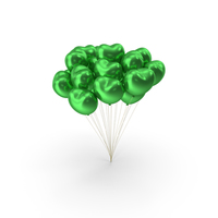 Heart Balloons Party Green Shine PNG & PSD Images