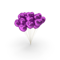 Heart Balloons Party Pink Shine PNG & PSD Images