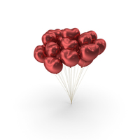 Heart Balloons Party Red Shine PNG & PSD Images