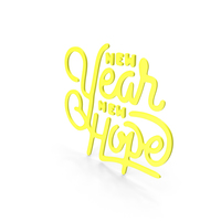 NEW YEAR YELLOW PNG & PSD Images