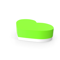 HEART BOX GREEN WHITE PNG & PSD Images