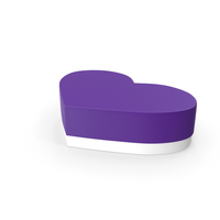 Purple & White Heart Box PNG & PSD Images