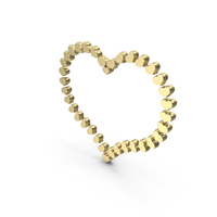 Happy Valentine Hearts Frame Gold PNG & PSD Images
