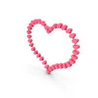 Happy Valentine Hearts Frame Pink PNG & PSD Images