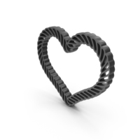Heart Rope Frame Valentine Black PNG & PSD Images