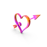 Colorful Valentine Love Heart Symbol PNG & PSD Images