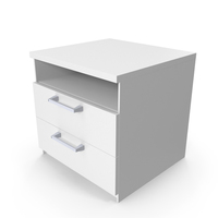 White Bedside Table PNG & PSD Images