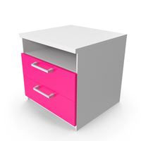 Fucsia Bedside Table for Children's room PNG & PSD Images
