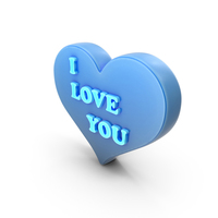 Blue I Love You Sign PNG & PSD Images