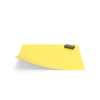 Yellow Sticky Note With Magnet PNG & PSD Images