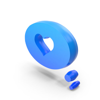 Bubble Cloud Chat Blue PNG & PSD Images