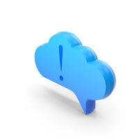 Blue Cloud Speech Bubble PNG & PSD Images