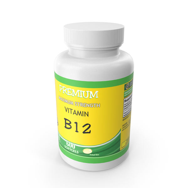 Vitamin B12 Bottle PNG & PSD Images