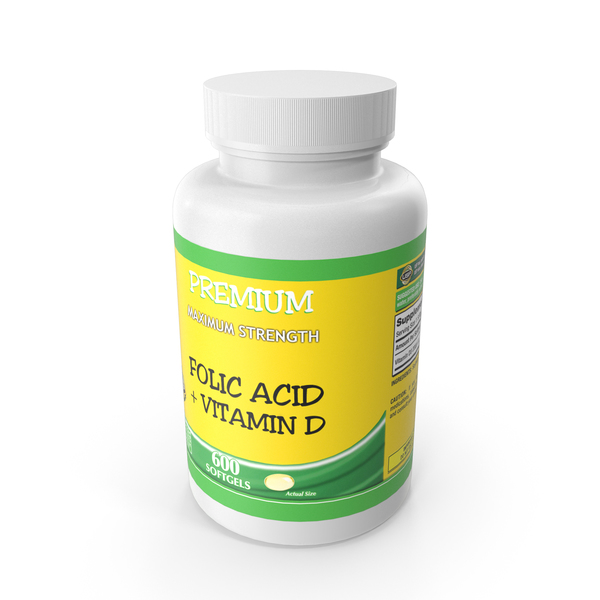 Folic Acid Bottle PNG & PSD Images