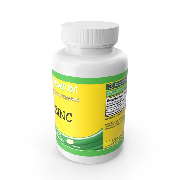 Zinc Supplement Bottle PNG & PSD Images
