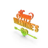 Happy Valentines Day Arrow Green PNG & PSD Images
